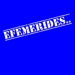 fondo azul con efemérides