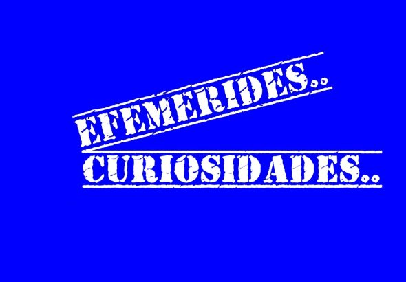 fondo azul con efemérides